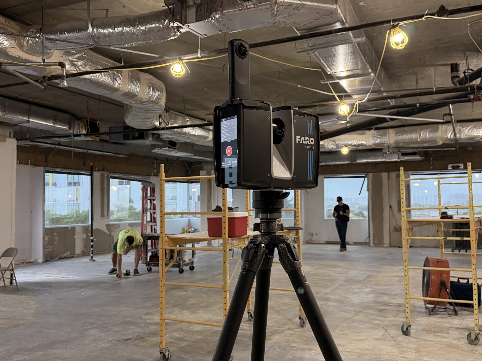 Scanning an office tenant build-out